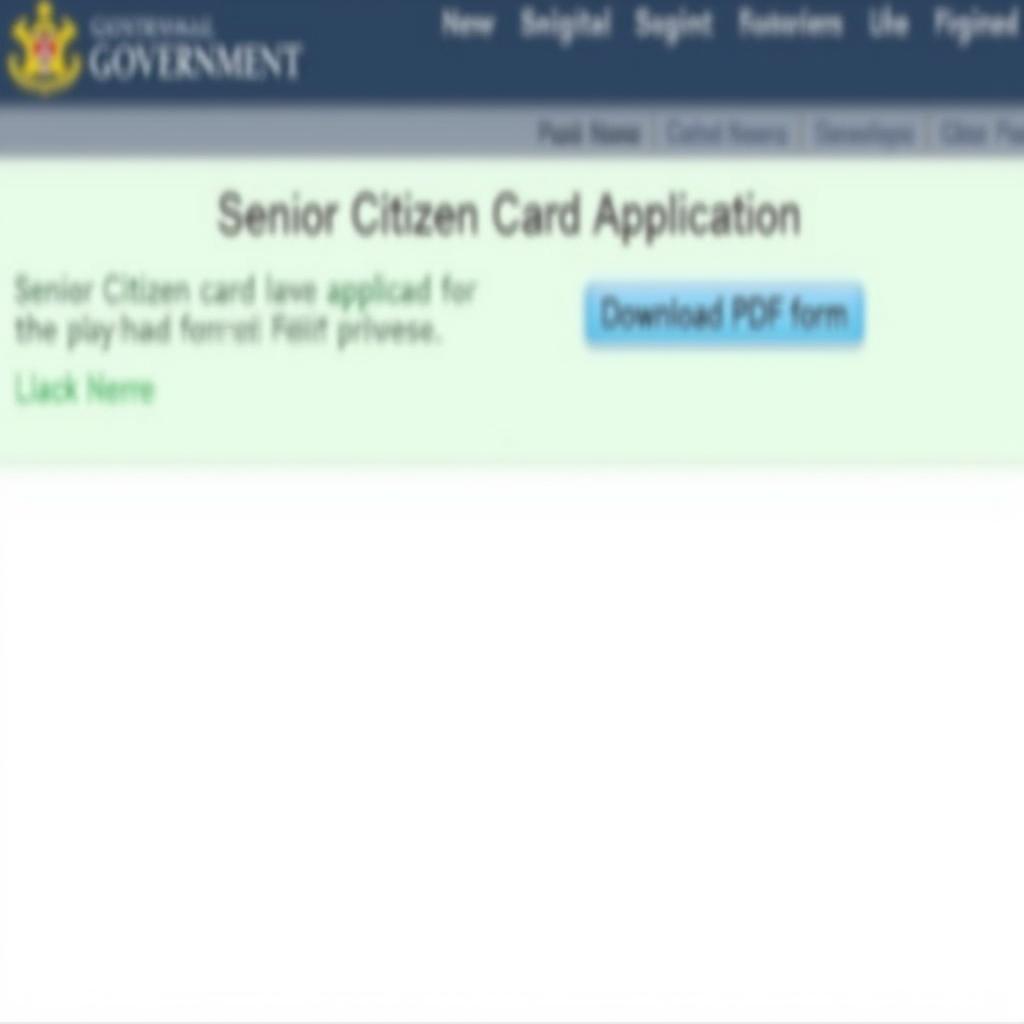 Senior Citizen Card Application Website