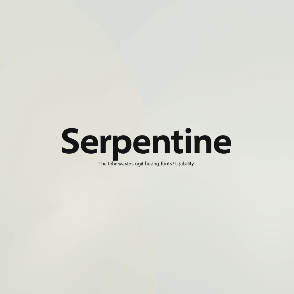 Serpentine Font in Website Header