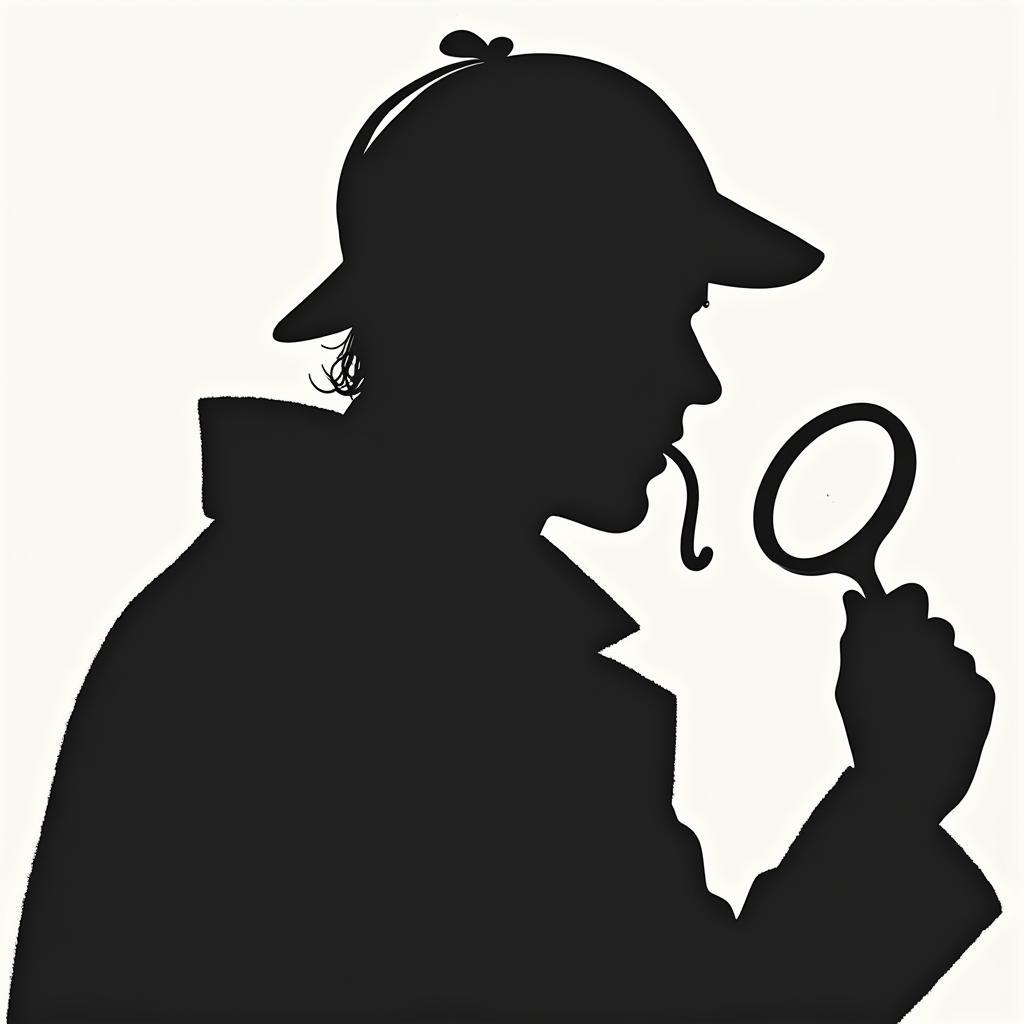 silhouette-of-sherlock-holmes-with-magnifying-glass