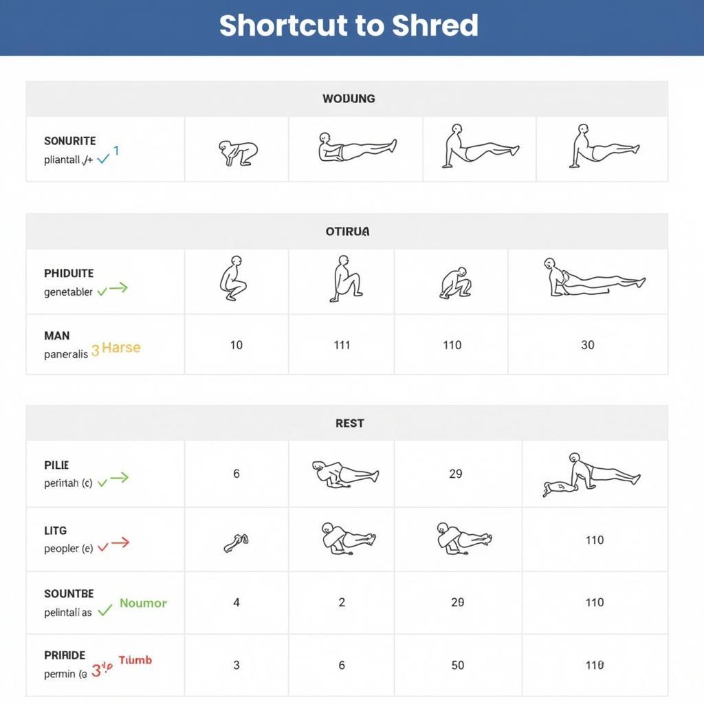 Shortcut to Shred Workout Routine Example