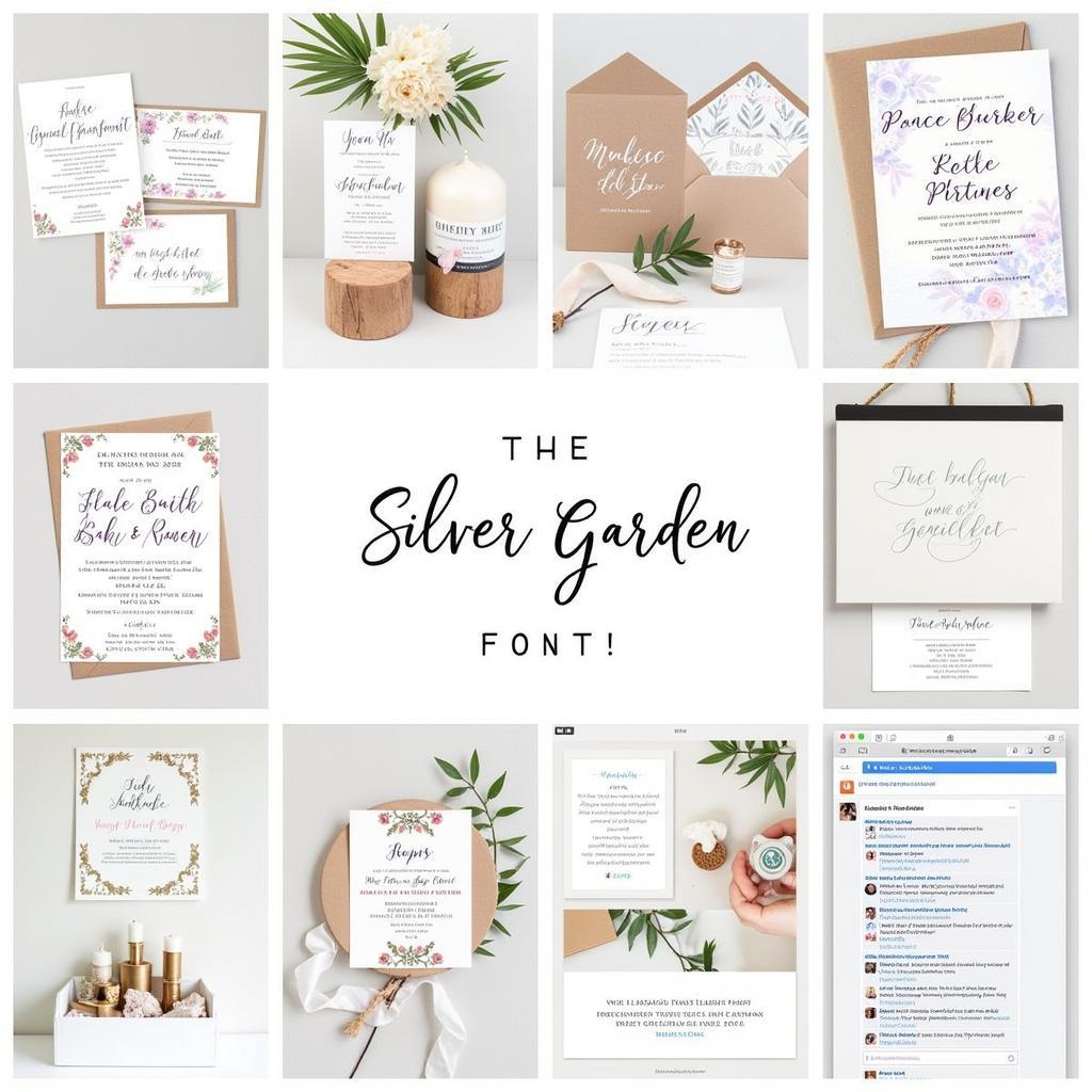 Silver Garden Font Examples