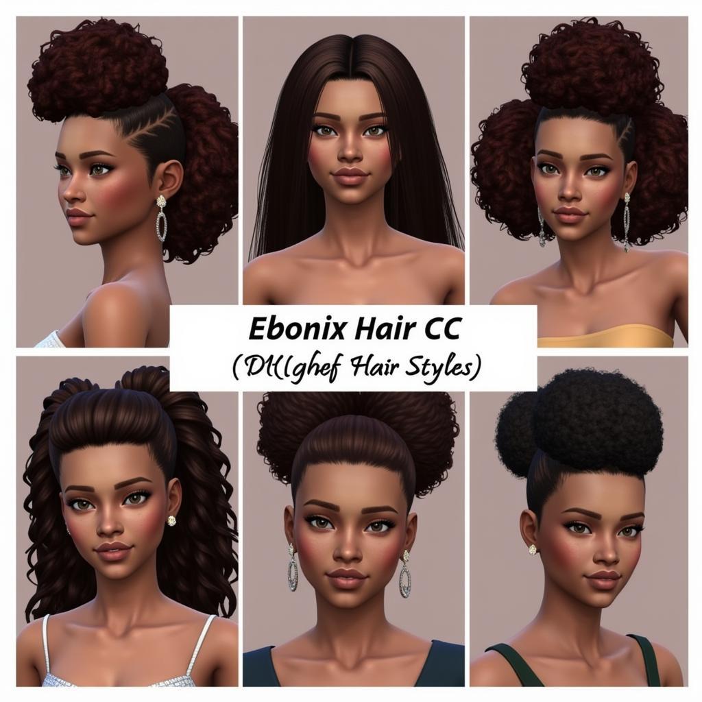 Sims 4 Ebonix Hair CC Styles