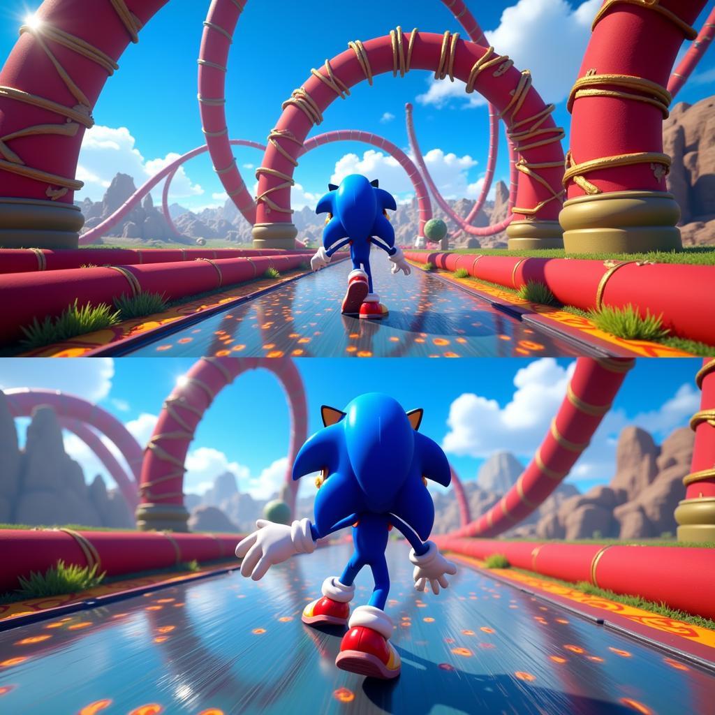 Sonic and the Fallen Star gameplay screenshot