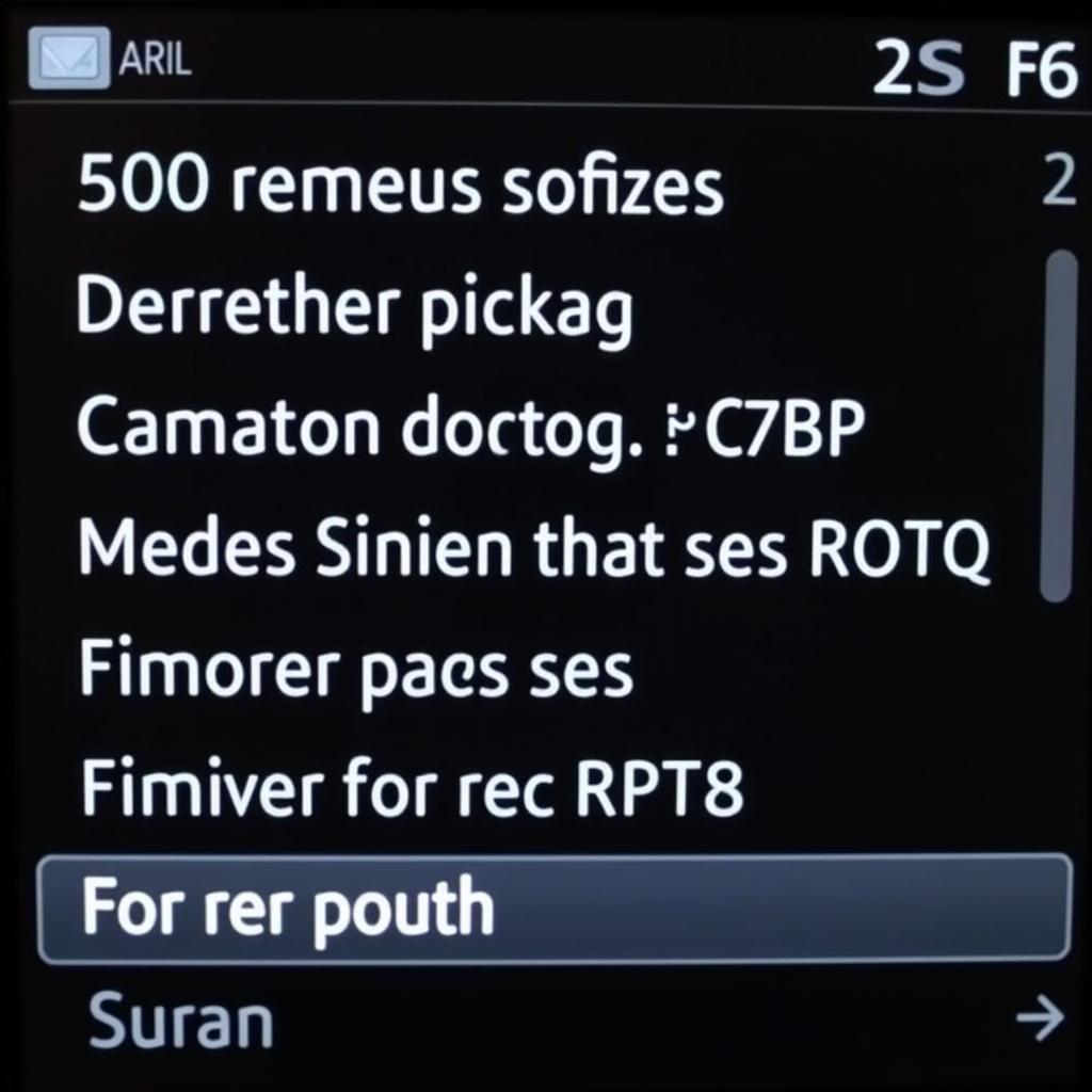 Sony Camera Menu Displaying Picture Profiles