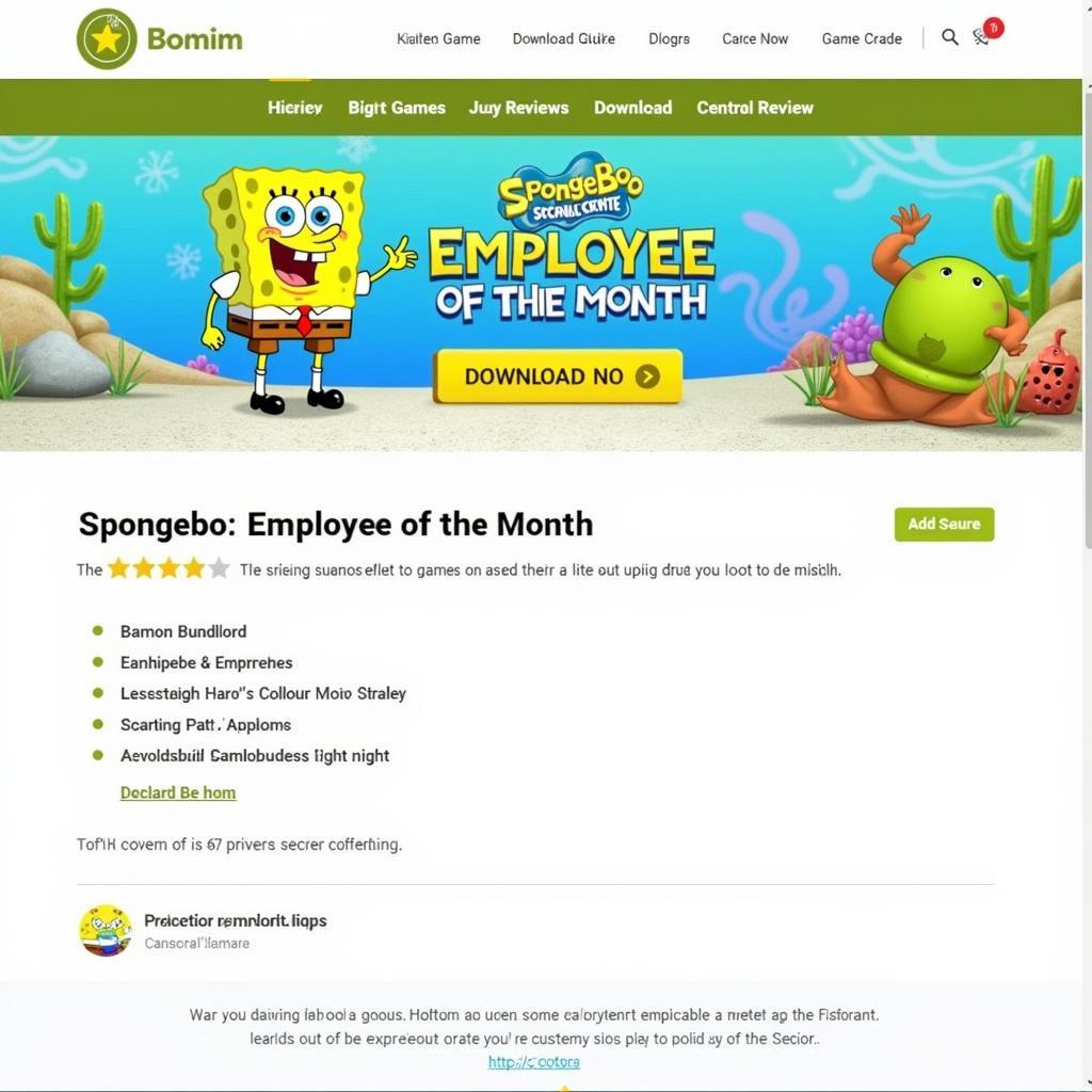 Safe Website for Spongebob Employee of the Month Download