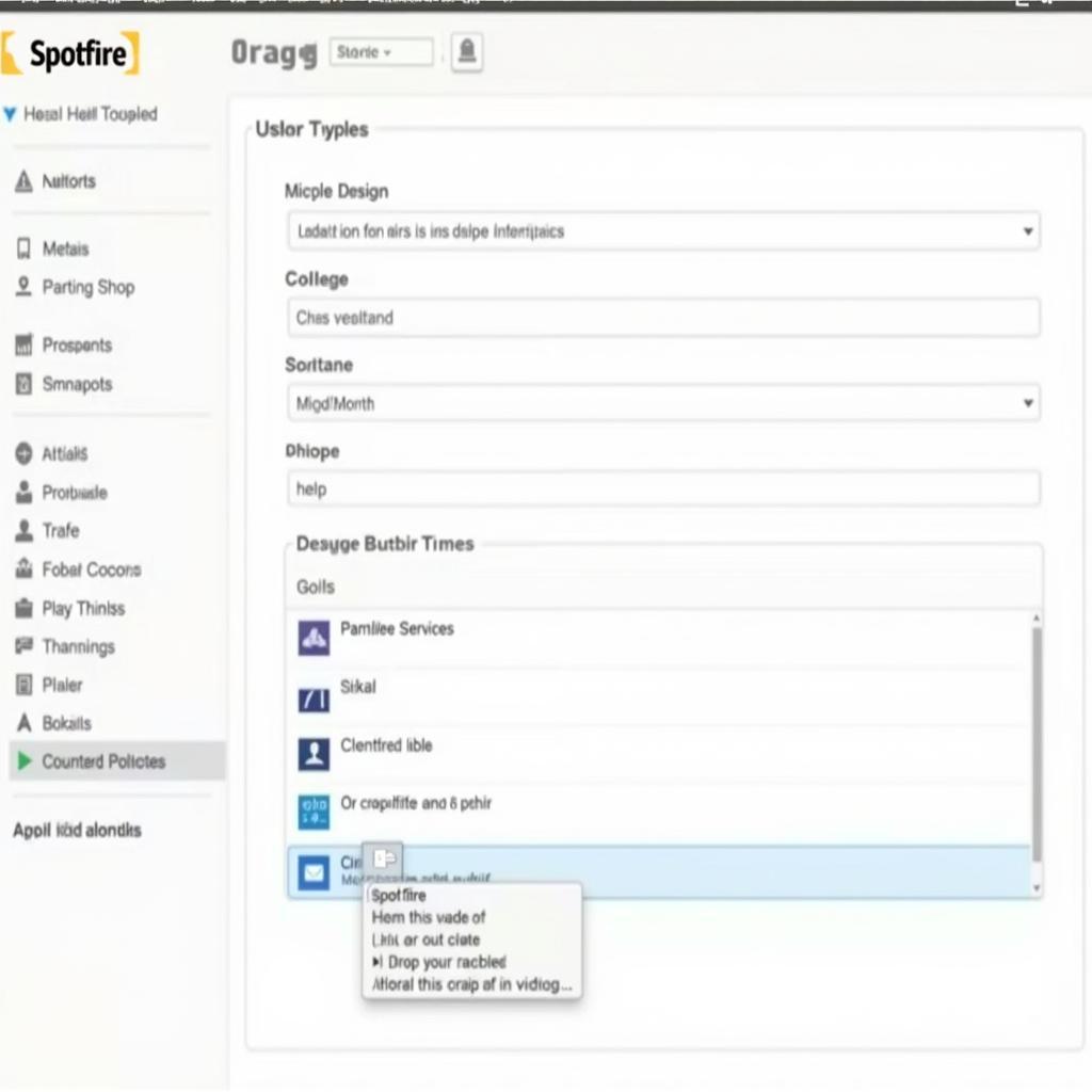 Spotfire Interface