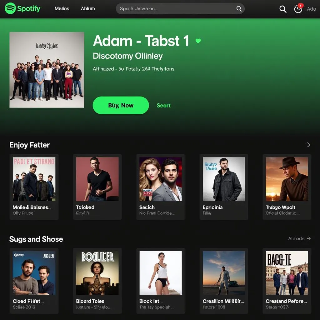 Spotify Music Streaming Interface