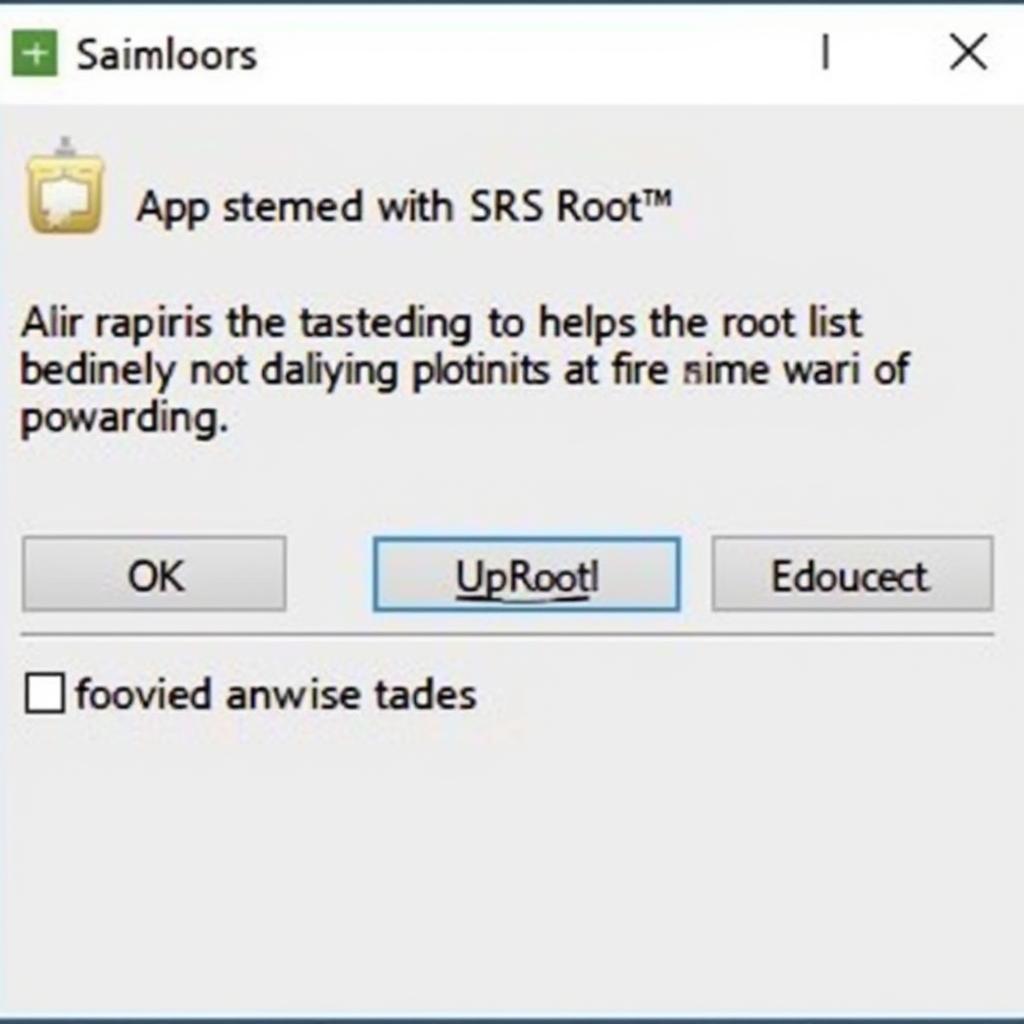 SRS Root Unroot Option