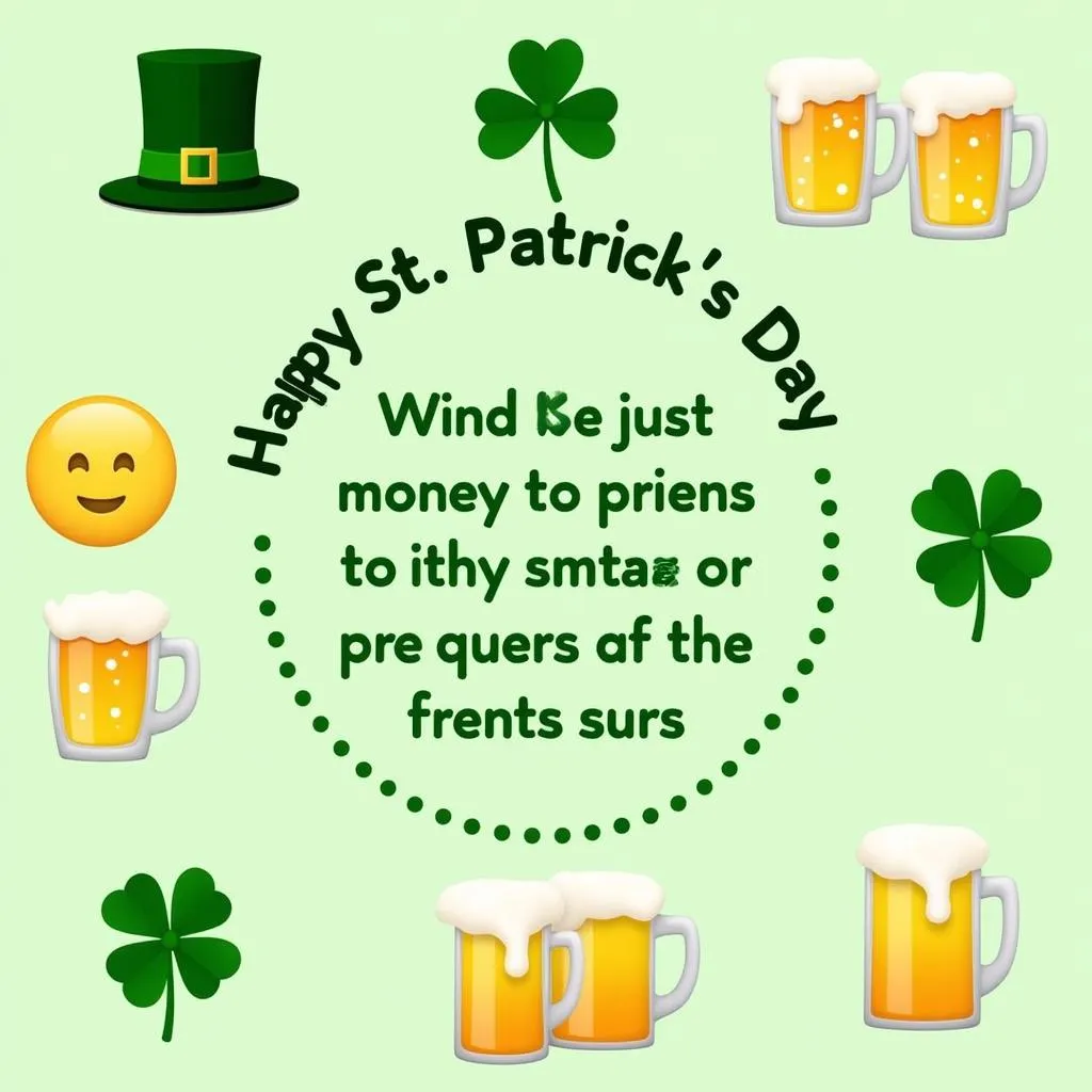 St. Patrick's Day Emoji Social Media Post