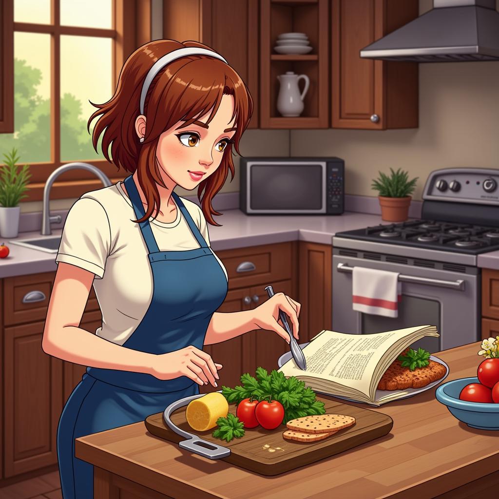 Preparing a Recipe from the Stardew Valley Cookbook