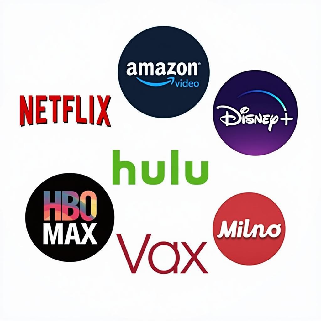 Logos of popular streaming services