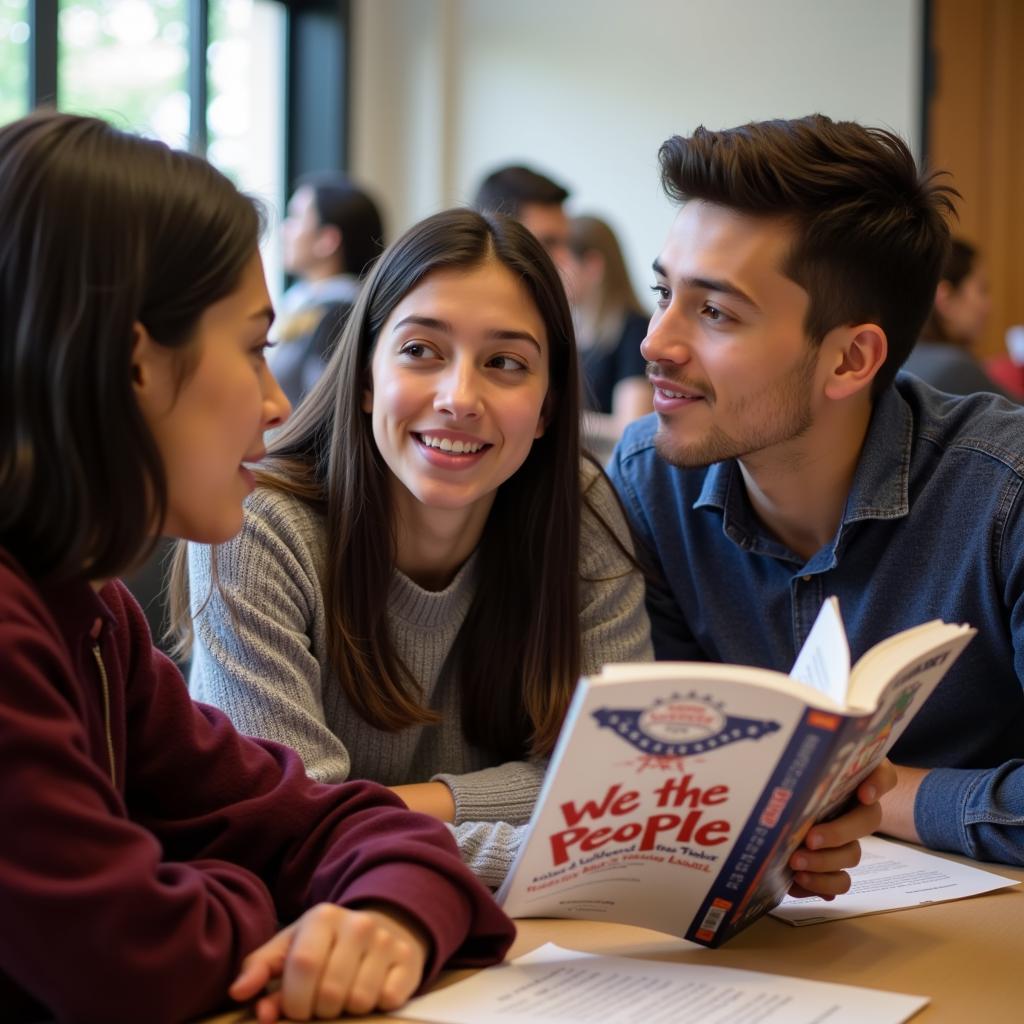 Students Studying American Government