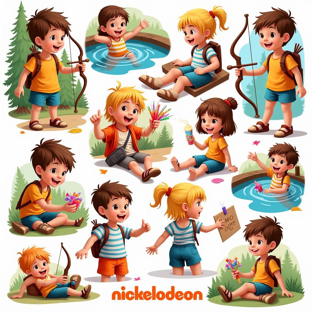 Nickelodeon Characters at Summer Camp 