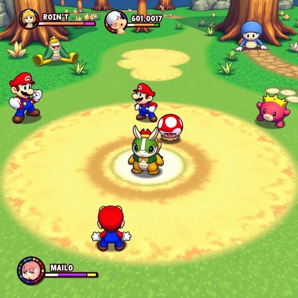 Super Mario RPG battle scene