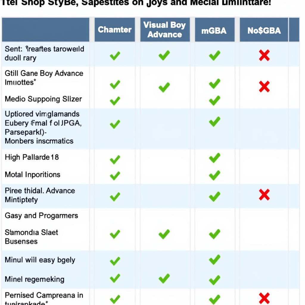 Emulator Comparison