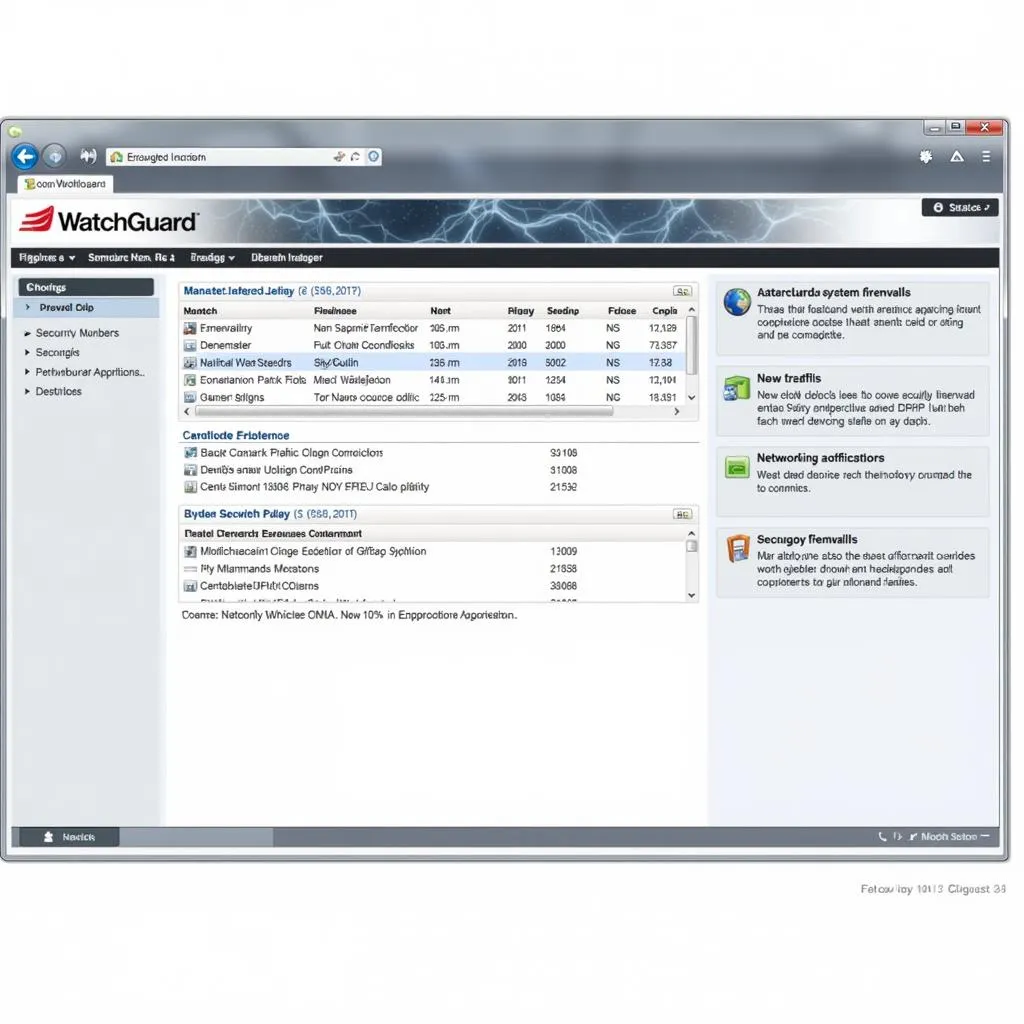 WatchGuard System Manager interface