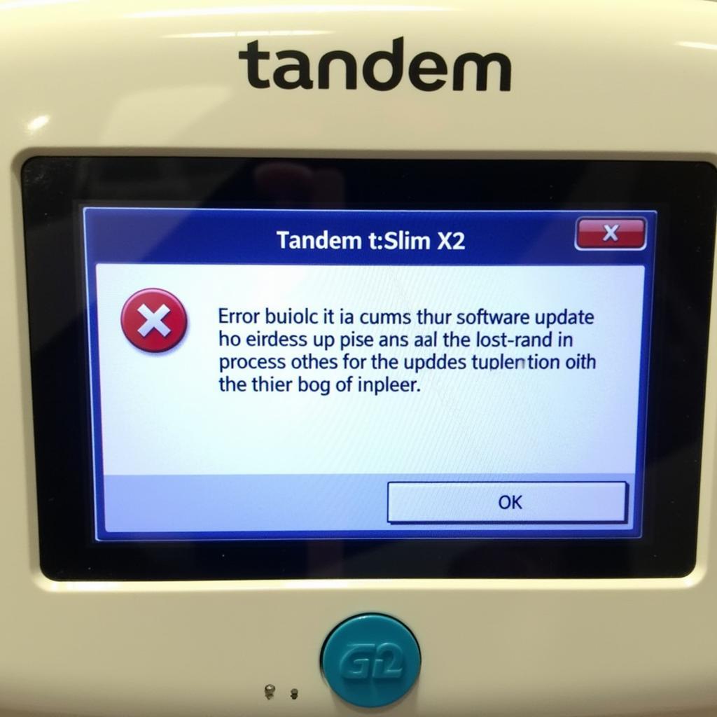 Tandem pump update error screen