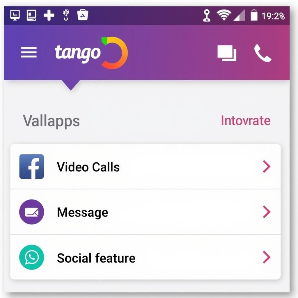 Tango app interface