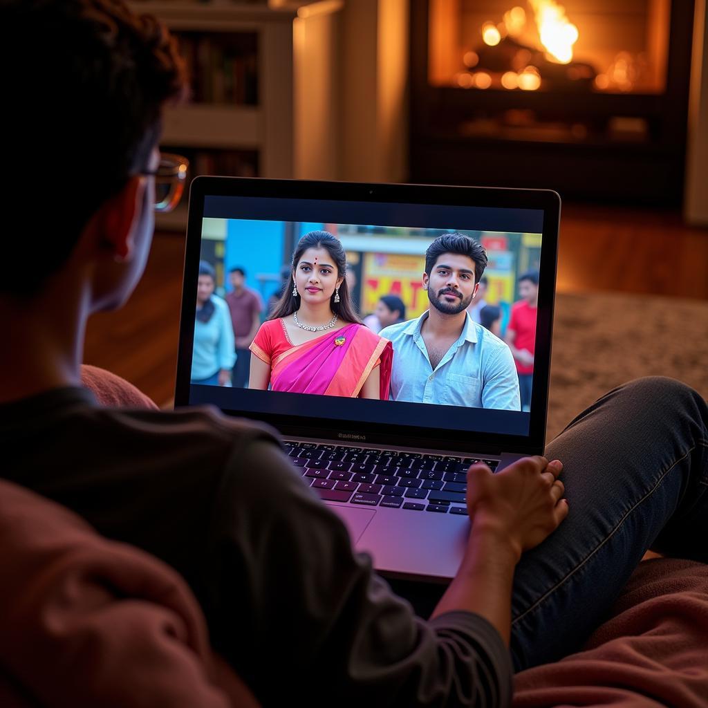 Telugu Movie Streaming on a Laptop