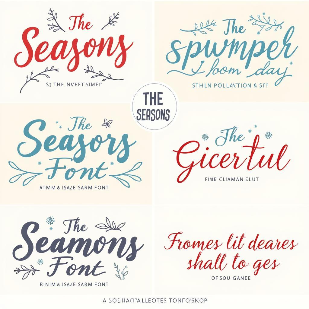 The Seasons Font Styles