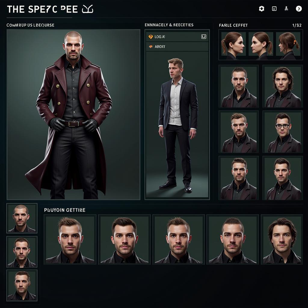 The Spectre Character Customization Screen