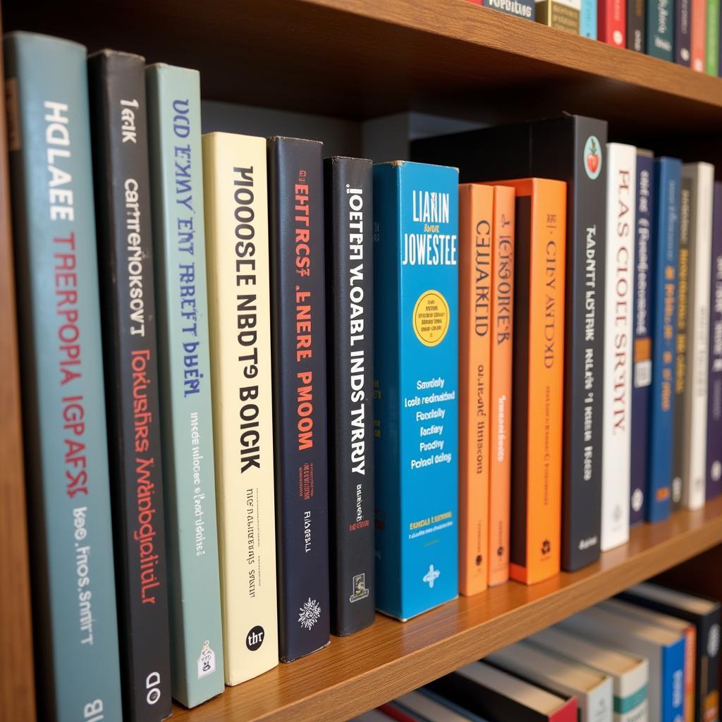 Therapy Books on a Shelf