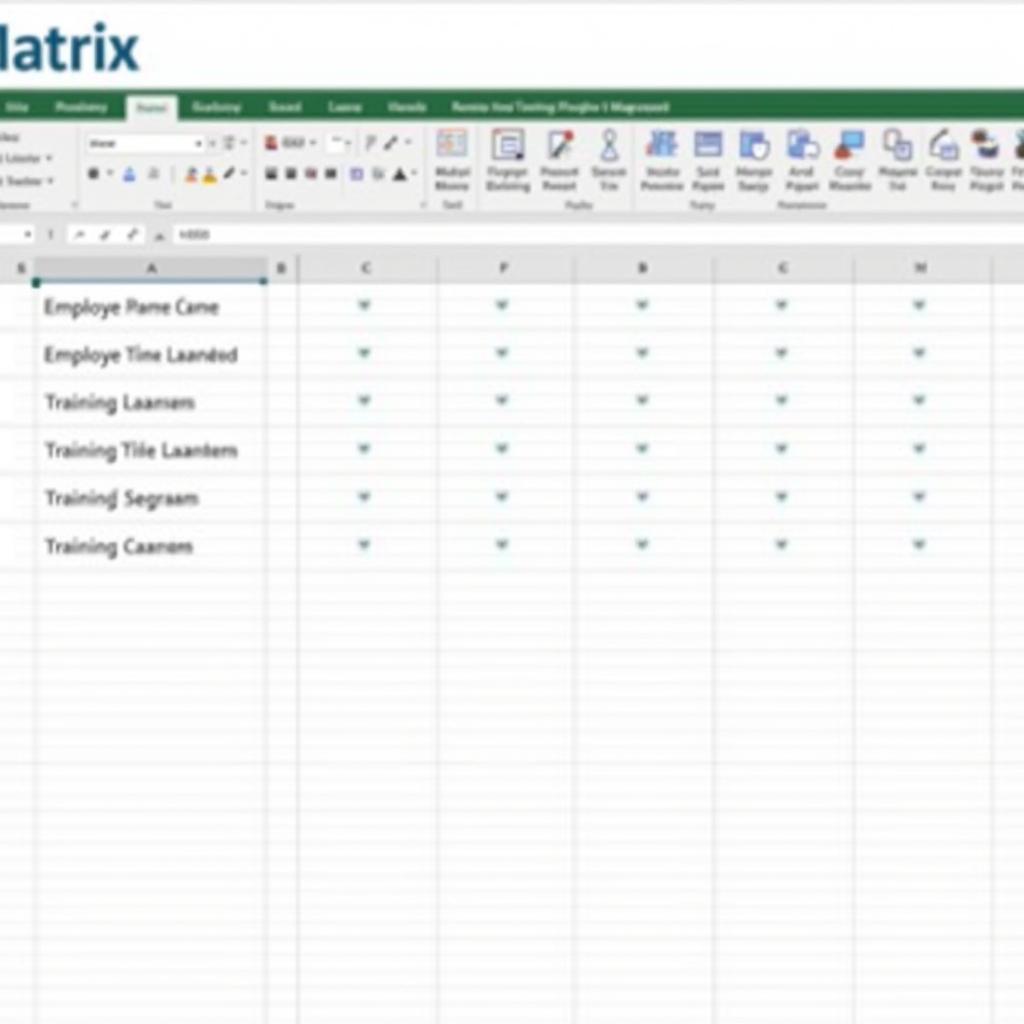 Training Matrix Example