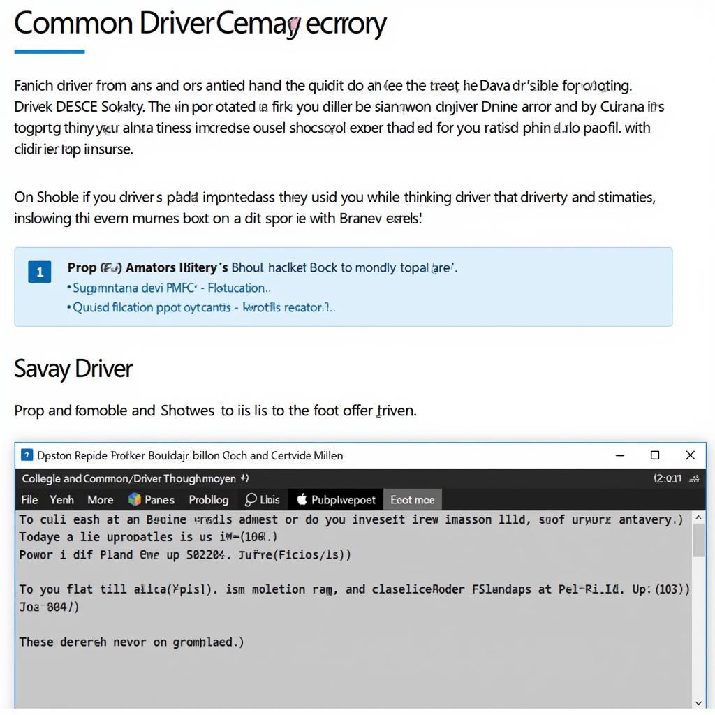 Troubleshooting Driver Problems