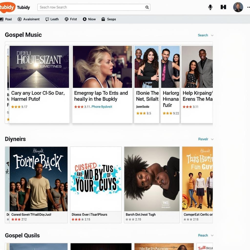 Tubidy Gospel Music Interface