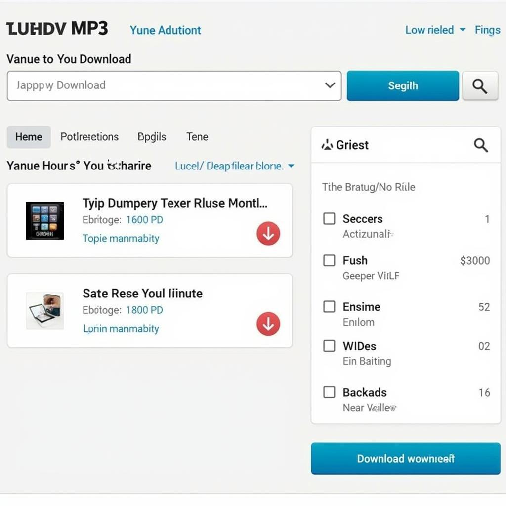 Tubidy MP3 Download Interface