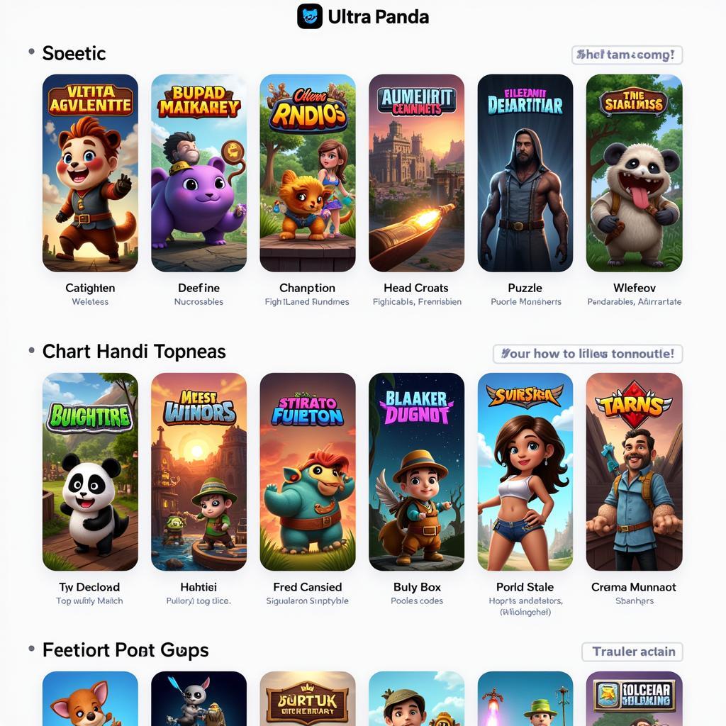 Ultra Panda App Game Categories