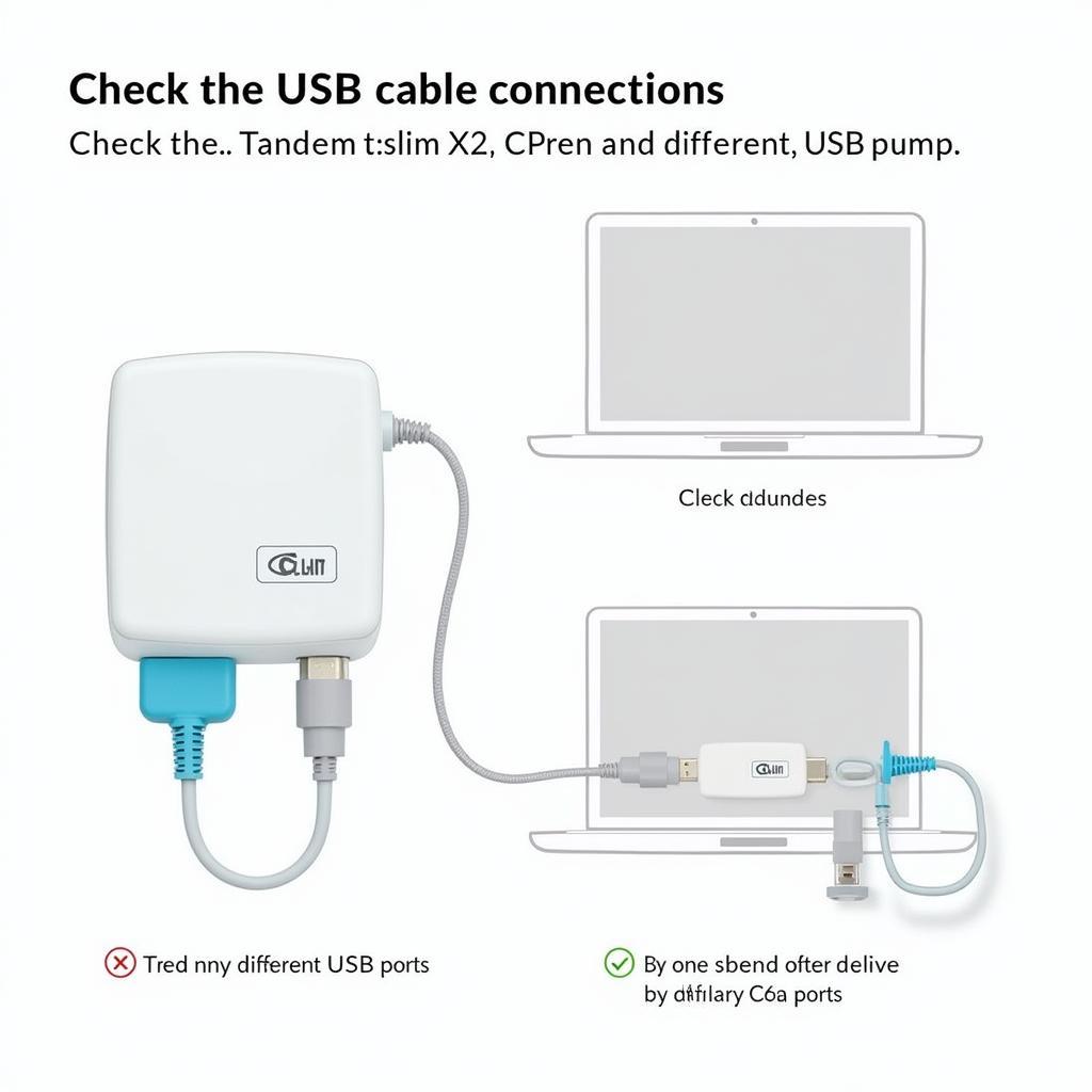 Troubleshooting USB connection issues for Tandem pump update