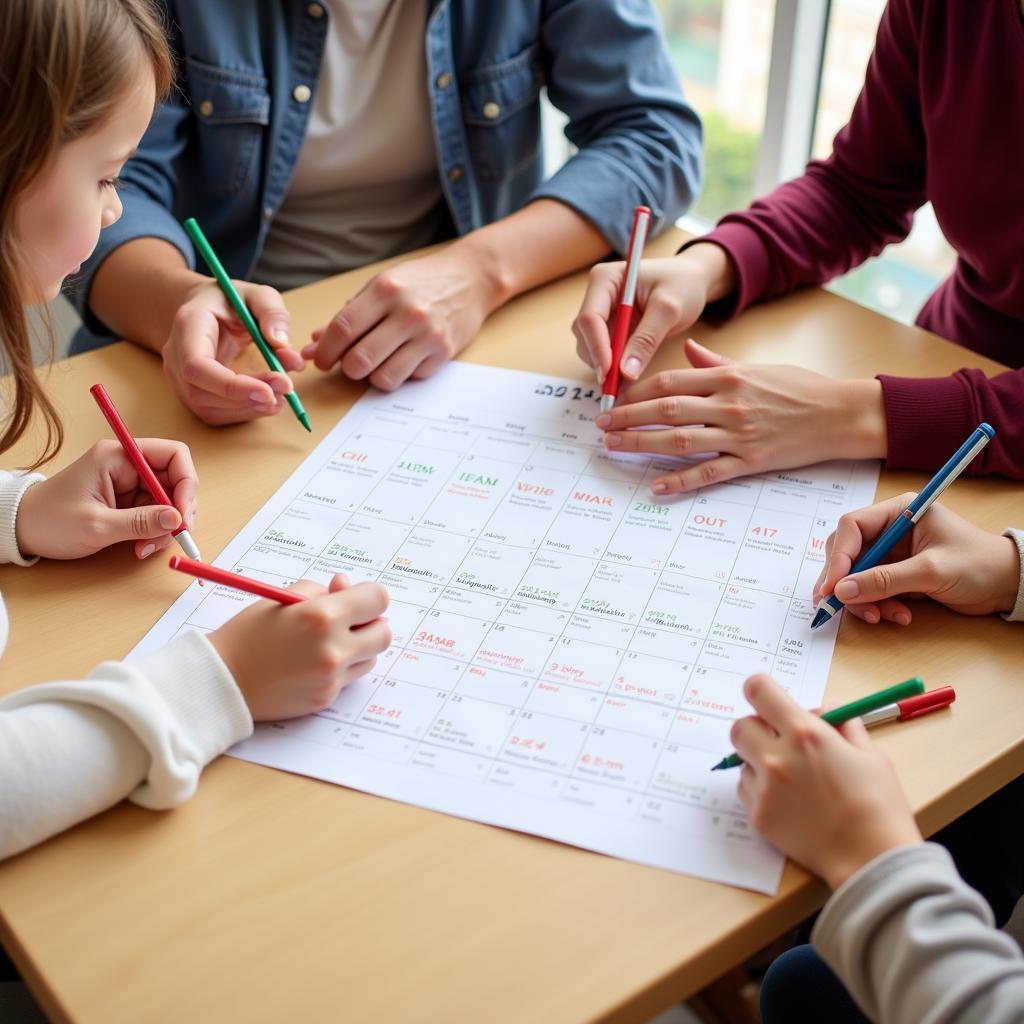 Family Using Jusd Calendar