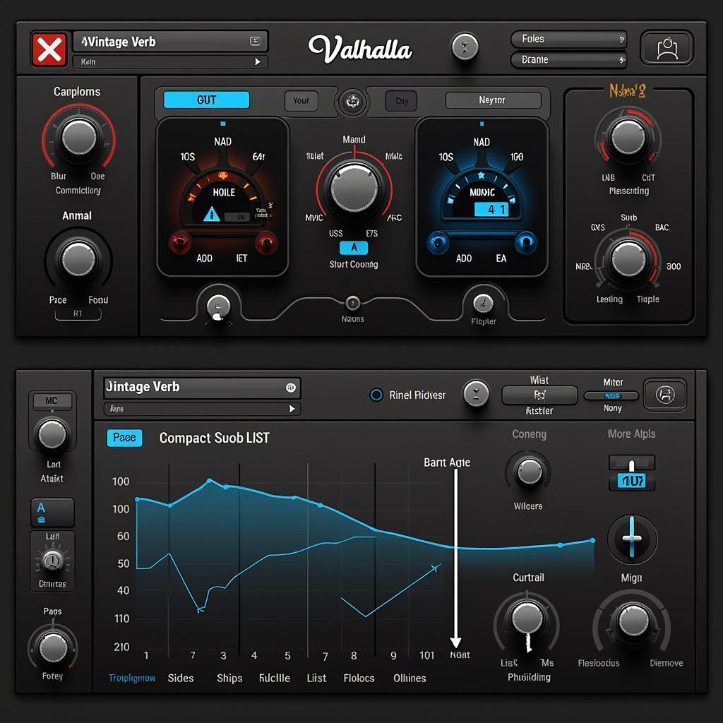 Valhalla Vintage Verb plugin interface