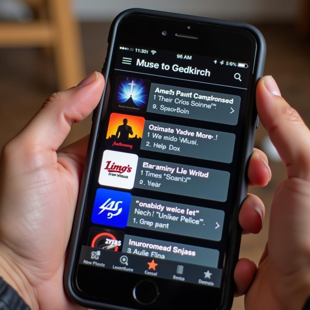 Music Streaming Apps on Smartphone