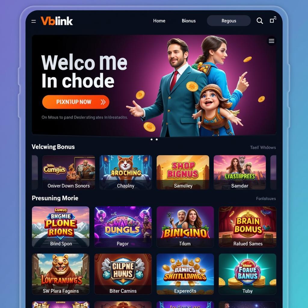 Vblink Casino APK Mobile Interface