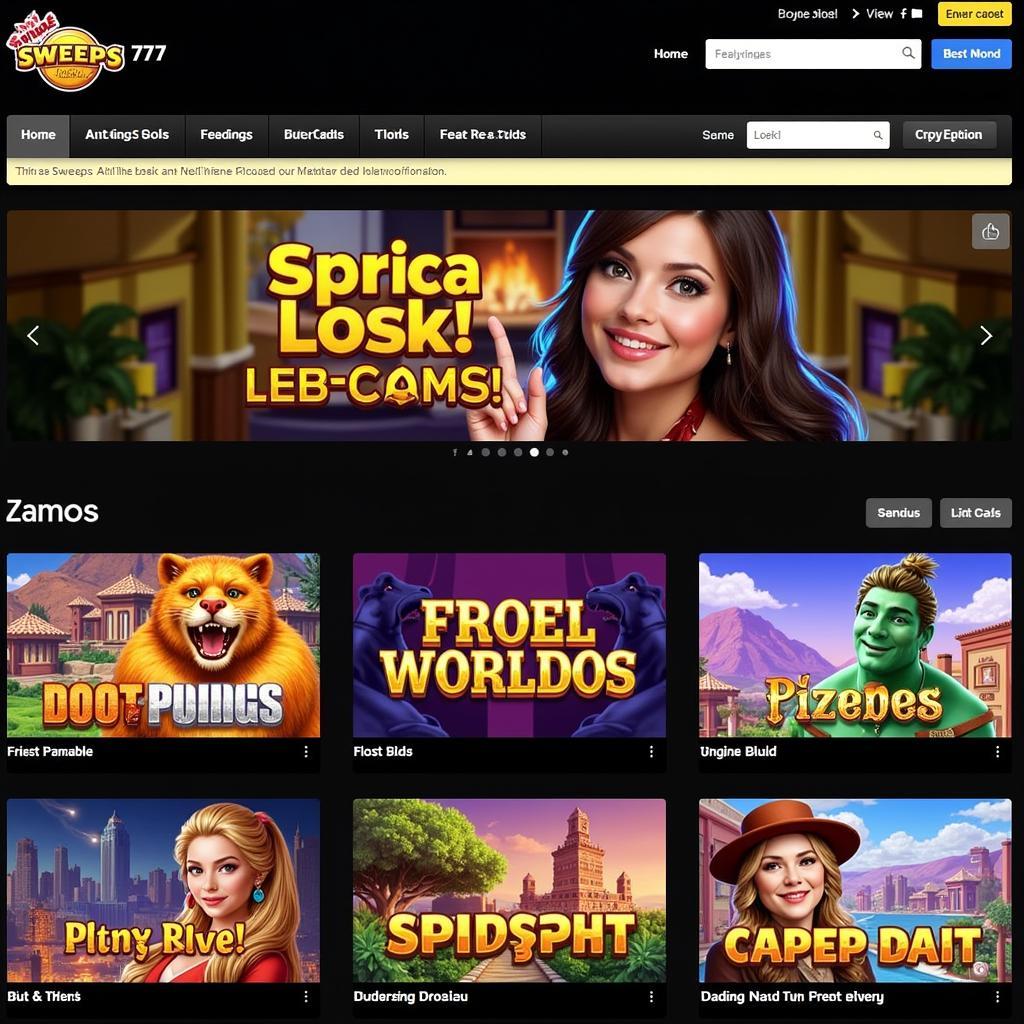 Variety of Slot Games on Vegas Sweeps 777