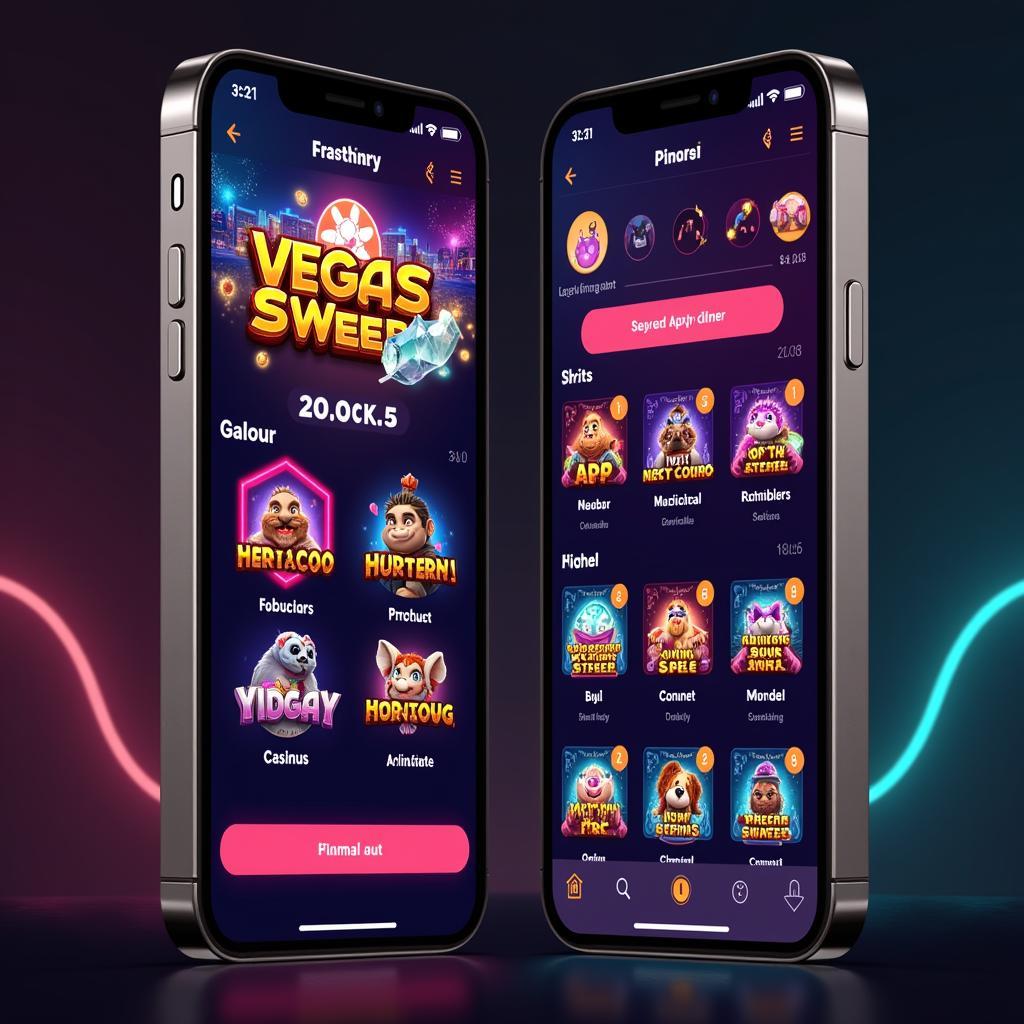 Vegas Sweeps iOS App Interface