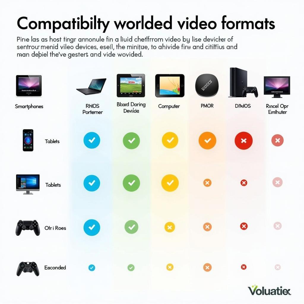 Video format compatibility chart across different devices