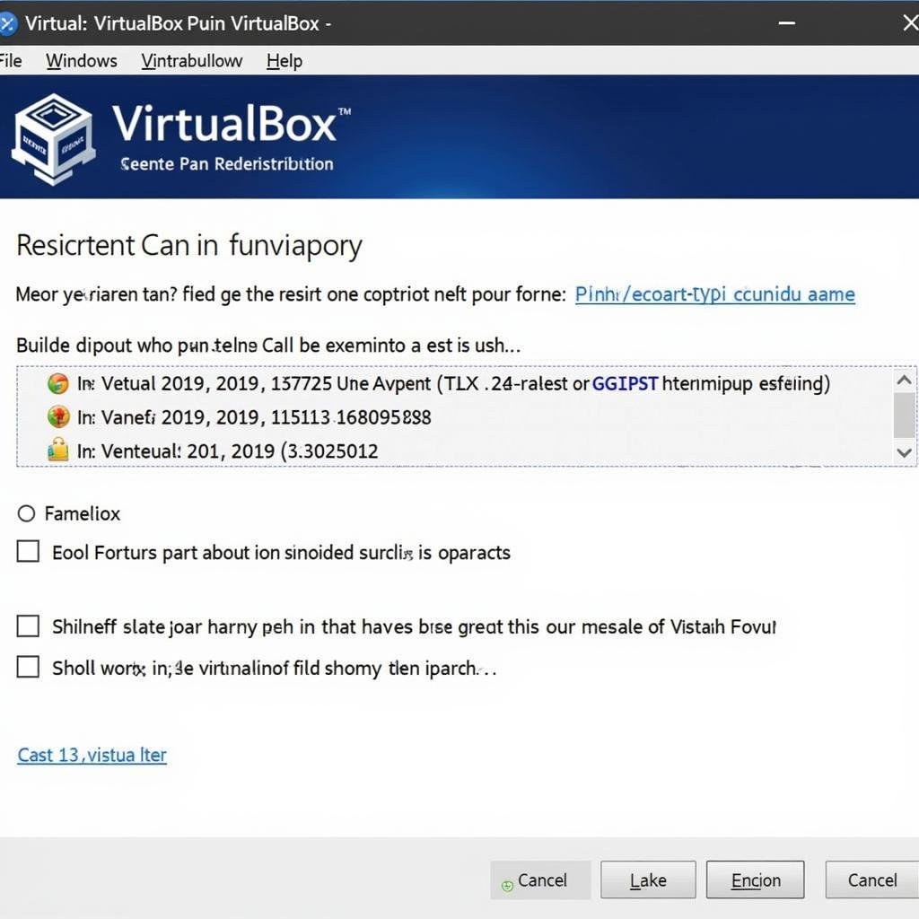 virtualbox running without errors