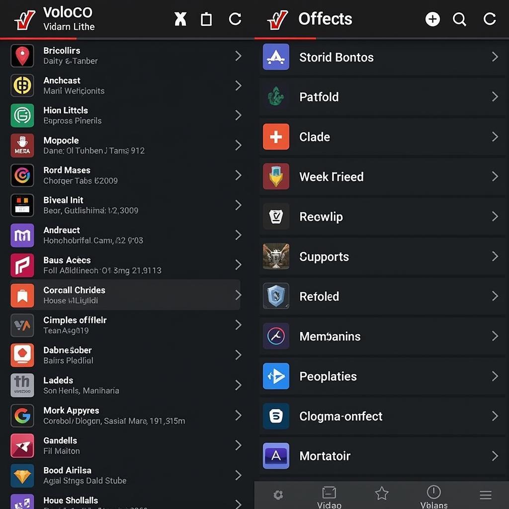 Voloco Mod APK Effects Library