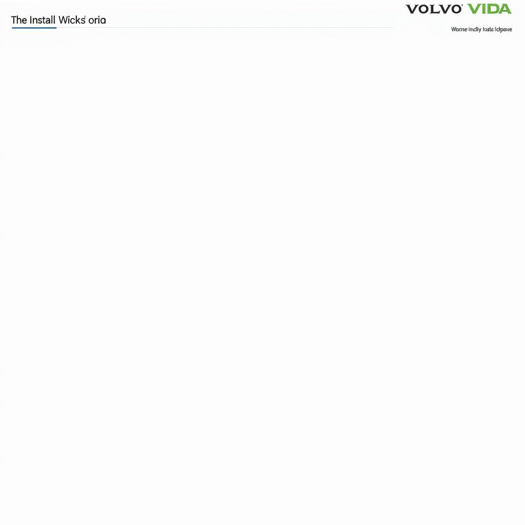 Volvo VIDA Installation Process