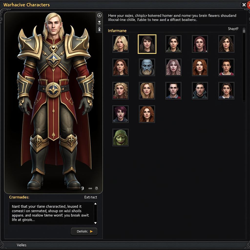 Warmane character creation