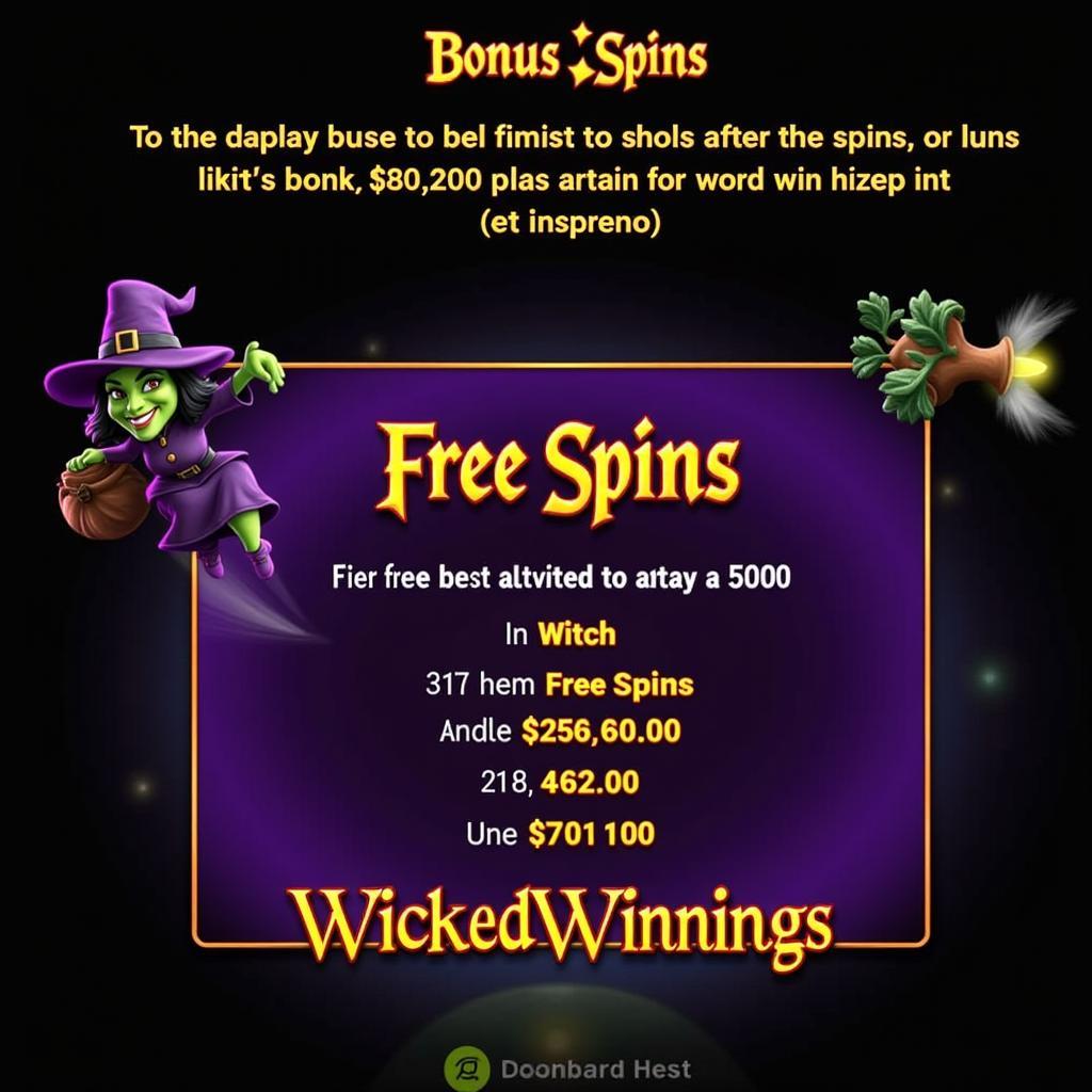 wicked winnings free spins bonus round