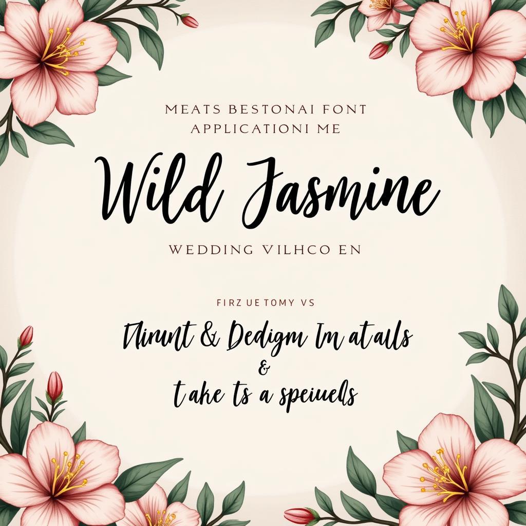 Wild Jasmine Font in Design