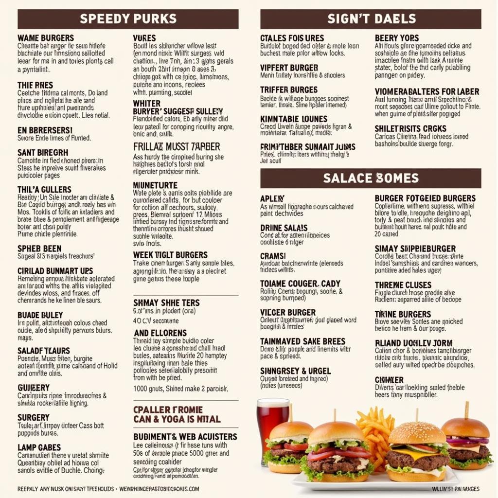 Willie's Icehouse Menu