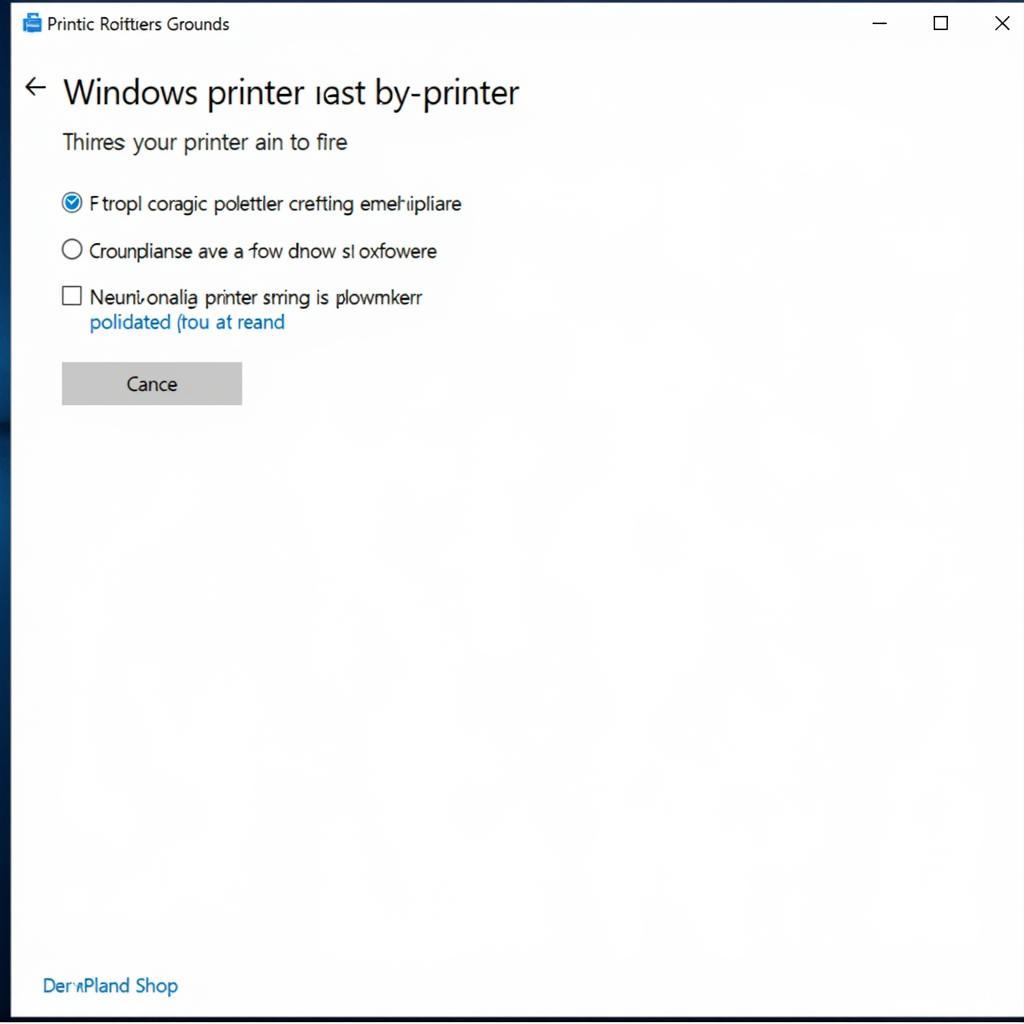 Windows printer troubleshooter