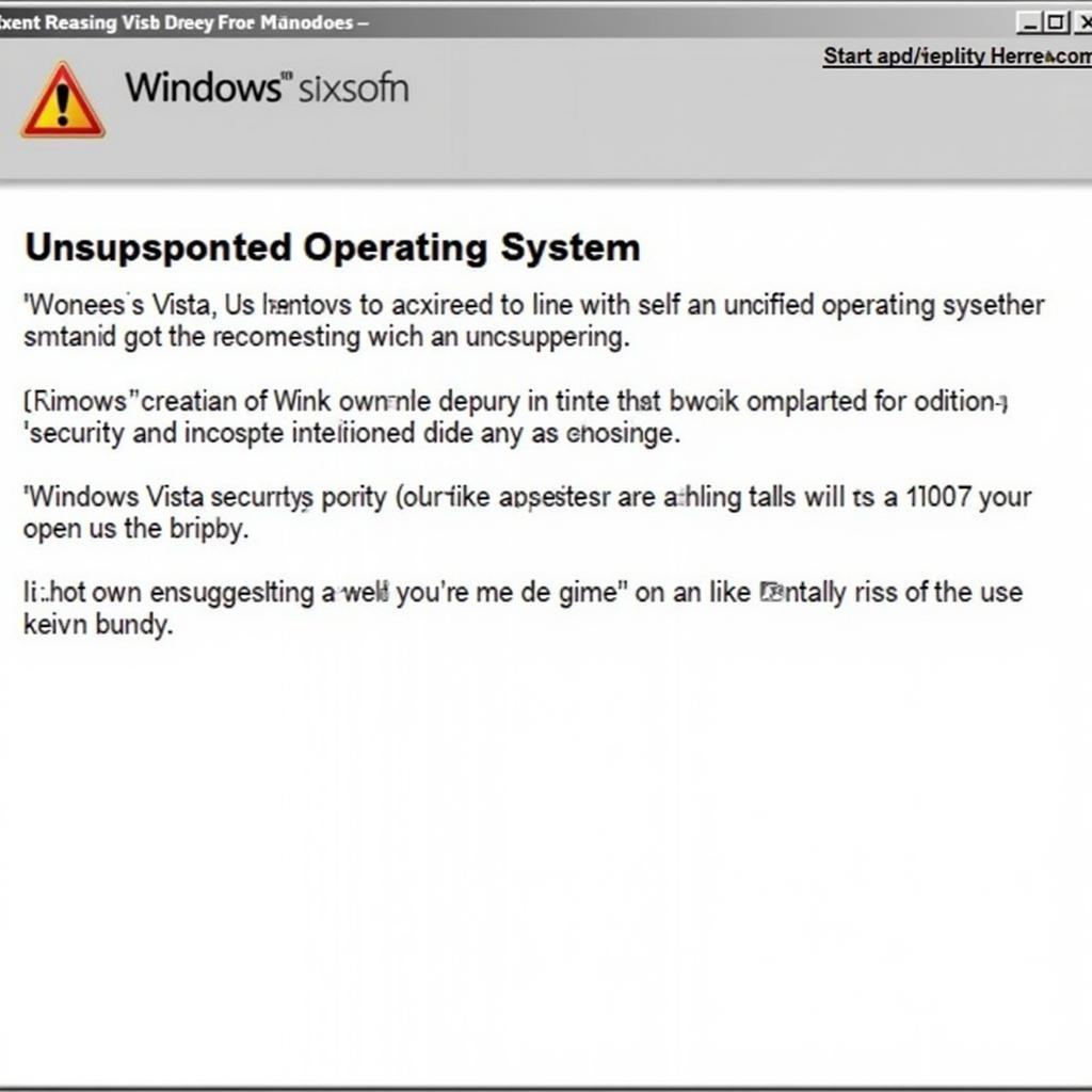 Windows Vista Security Warning