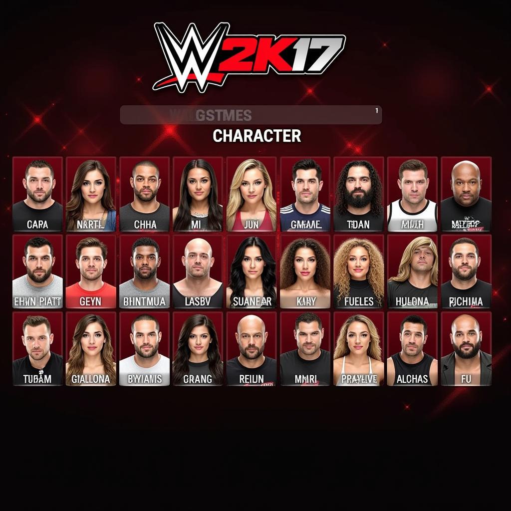 WWE 2K17 Roster Selection