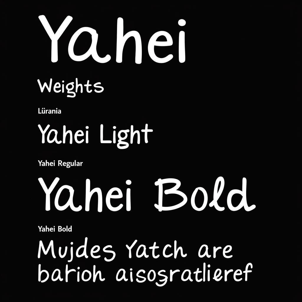 Yahei Font Examples